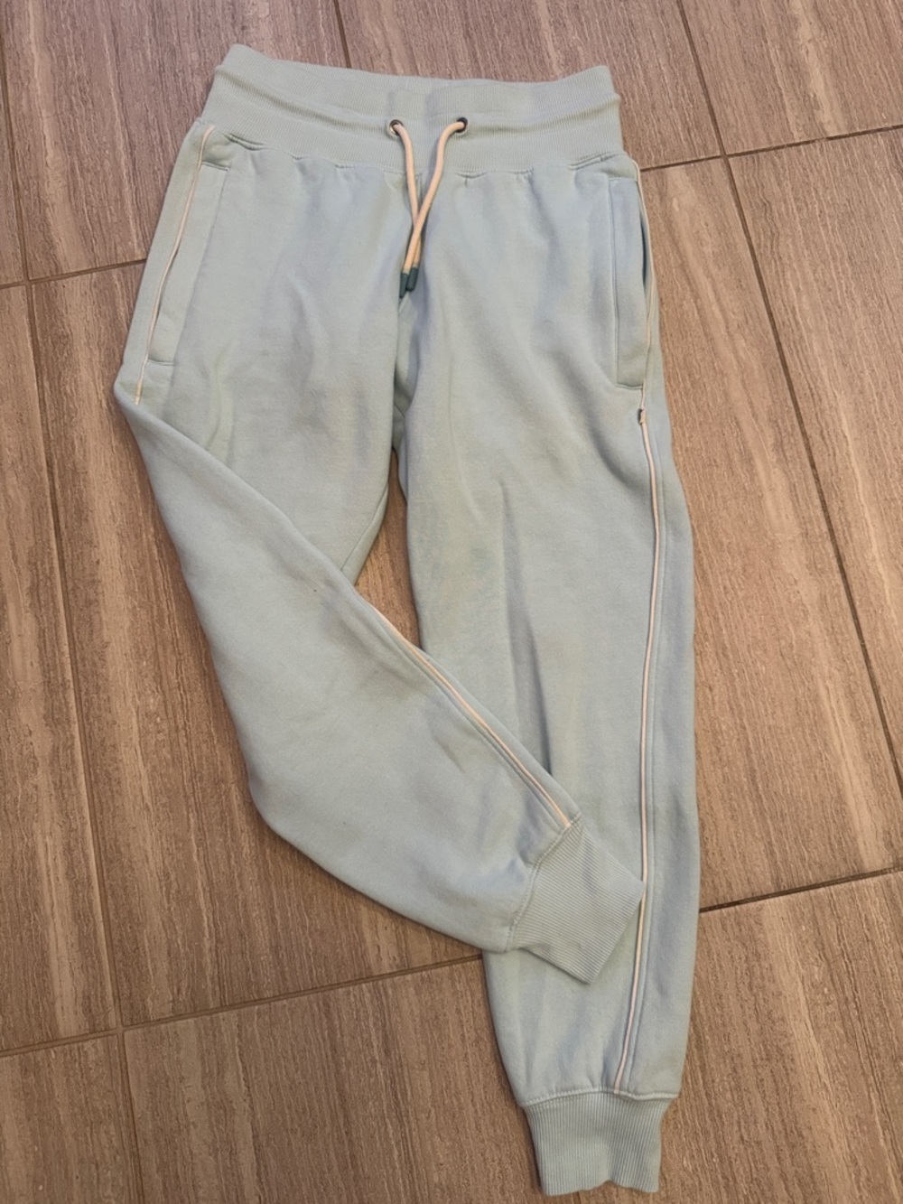 cotopaxi Light Blue Track Joggers with Cream Drawcord